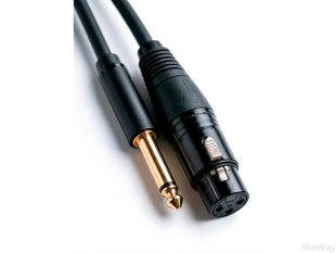 Аудиокабель Микрофонный Jack 6.3 mono – XLR мама 5 метров