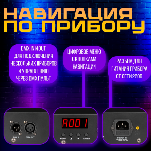 Ультрафиолетовый светодиодный прожектор PartyMaker Phantom UV 54 LED x 3w