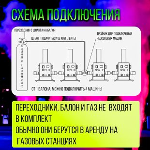 Криопушка PartyMaker Jet CO2 LED RGB генератор дыма 250w