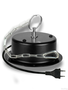 Мотор черный для зеркального диско шара c цепочкой и карабином до 30 см PartyMaker