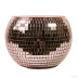 Зеркальное  кашпо настольное в форме диско-шара, 20 см розовое золото