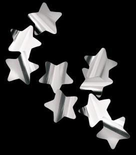 Конфетти металлизированное звезды 4см серебро 50гр