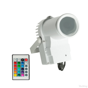 Светодиодный прожектор PartyMaker LED PinSpot 10W RGBW с пультом, белый
