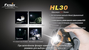 Налобный фонарь Fenix HL30 Cree XP-G зеленый