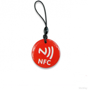 NFC метка-брелок round водонепроницаемый цвет красный